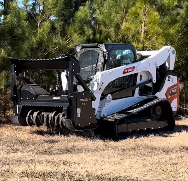 John Wayne Clearing and Grading Bobcat T770 with Forestry Mulcher